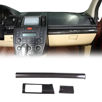 3 ШТ. Наклейки для отделки приборной панели автомобиля для Land Rover Freelander 2 2007-2015 Аксессуары, АБС-карбоновое волокно