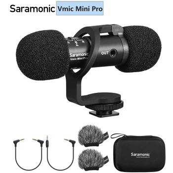 Saramonic Vmic mini Pro Двухкапсулный Кардиоидный Микрофон-Дробовик для Зеркальных Камер iPhone Android, Смартфонов, Видеоблогов В Прямом Эфире