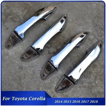 Для Toyota Corolla 2014 2015 2016 2017 2018 Автомобильные Аксессуары ABS Хромированная Внешняя Боковая Дверная Ручка Планки Крышка Наклейка