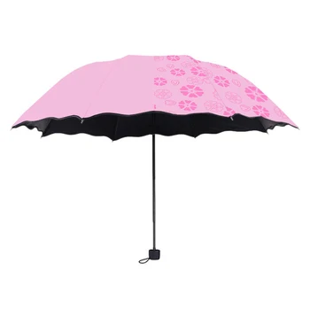 Зонт от солнца и дождя с защитой от ультрафиолета С черным клеевым покрытием Компактный зонт для летних дождливых или солнечных дней