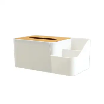 Коробка для туалетной бумаги с деревянной крышкой, круглая коробка для салфеток, Однотонный футляр для салфетниц, простой стильный домашний Автомобильный диспенсер для салфеток