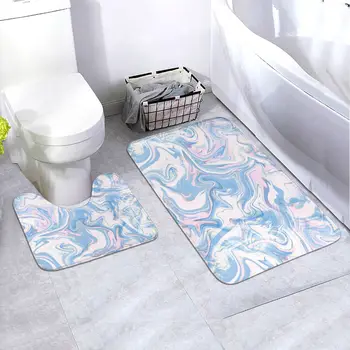 Модный Коврик для ванной Комнаты, набор ковриков, Водопоглощающий и противоскользящий коврик для пола, 2 шт, Противоскользящие Накладки, Коврик для ванной + Контур