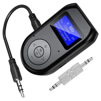 Приемник-Передатчик Bluetooth 4-В-1, Беспроводной Адаптер Bluetooth 5.0 Audio AUX с Низкой Задержкой для Автомобильной/Домашней Стереосистемы