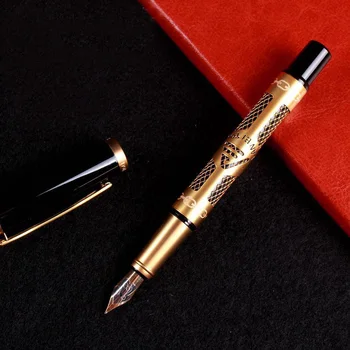 1 шт. авторучка канцелярские принадлежности чернильная ручка caneta stylo школьные канцелярские принадлежности металлическая ручка роскошная ручка для каллиграфии