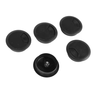 10 шт. черных круглых пластиковых крышек для кабельных отверстий диаметром 70 мм для компьютерного стола
