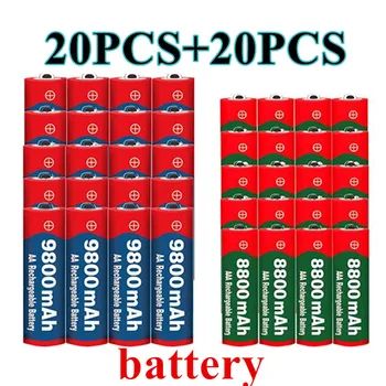 2022 Оригинальные 20ШТ 1.5 V AAA 8800 мАч Аккумуляторная Батарея AA 1.5V Щелочные Батареи 9800 мАч для Часов MP3 Toy Camera Battery