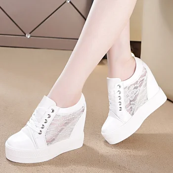 2023 Новые Модные Осенние Повседневные кроссовки на толстой подошве со шнуровкой на высоком каблуке Zapatillas Deportivas Mujer