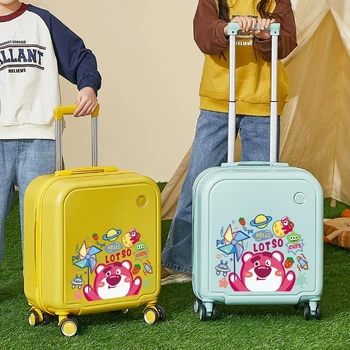 2023 Новые мультяшные чемоданы 18-дюймовая дорожная сумка на тележке для девочек, коробка с паролем для посадки на колесиках для мальчиков, детский милый чемодан