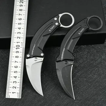 Karambit CS GO EDC, снаряжение для выживания в походе, нож для самообороны с фиксированным лезвием, тактические военные охотничьи ножи для мужчин