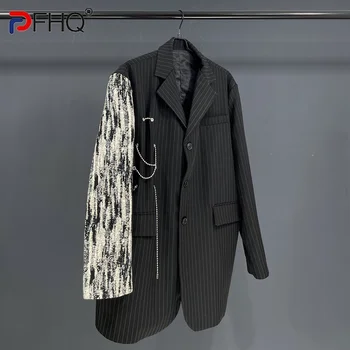 PFHQ Осенний новый оригинальный дизайн блейзера, мужской повседневный костюм, куртка, высококачественное сшитое модное элегантное пальто, стильная одежда класса Люкс