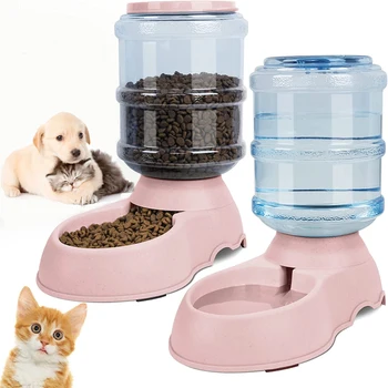 Автоматический дозатор воды, Кормушка для домашних животных большой емкости, Миска для корма для собак, Поилка для кошек, Поилка для кормления домашних животных, Миска для воды