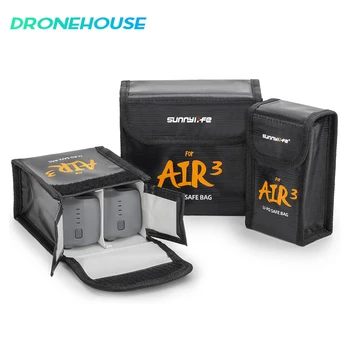 Безопасная сумка Li-po, противоударный чехол, коробка для хранения, портативная батарея, взрывозащищенные сумки, защитные аксессуары для дрона DJI Air 3.