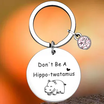 Брелок для ключей Hot Hippo Lover, подарок бегемота, брелки, подвеска, подарок лучшего друга в виде бегемота