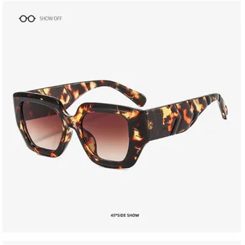 Бренд Desugner Негабаритные Квадратные солнцезащитные очки для женщин и мужчин Винтажные Модные Женские Солнцезащитные очки Ins Популярных оттенков UV400 Очки