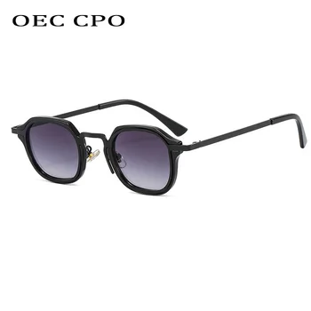 Винтажные маленькие квадратные женские солнцезащитные очки для мужчин Ins, популярные модные солнцезащитные очки с градиентными линзами, женские очки в стиле панк с UV400 оттенками