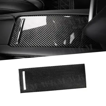 Внутренняя Отделка Из Углеродного Волокна Консоль Подлокотник Коробка Молдинг Крышка Наклейка Для Tesla Model S X 2014-2019 Стайлинг Автомобиля