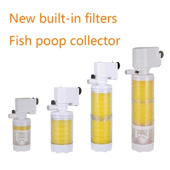 Встроенный фильтр для аквариумных рыб 220 В Встроенный фильтр с тремя циклами фильтрации без аэрации, замена воды встроенный циклический насос для сбора фекалий