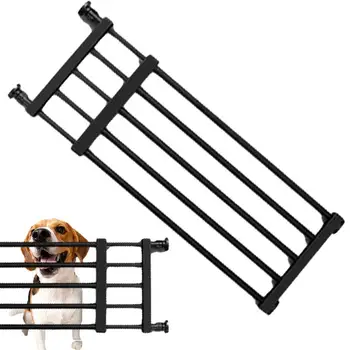 Выдвижная собачья калитка для лестницы 22-39,37 дюймов, очень Широкая Нажимная собачья калитка для лестничных проемов, калитка для домашних животных с дверной дорожкой