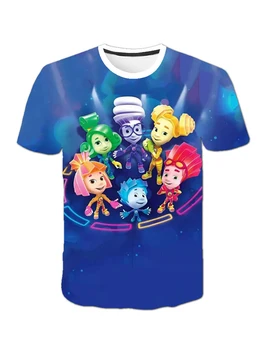 Детские летние футболки для мальчиков и девочек, топы с героями мультфильма 