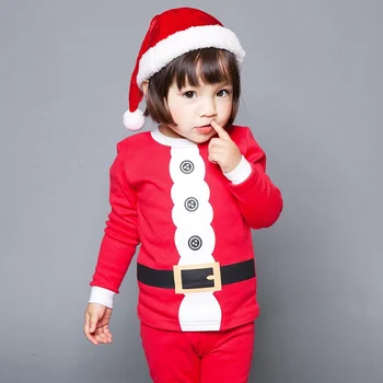 Детские пижамные комплекты, пижамы для маленьких девочек и мальчиков, пижамы для детей, рождественские пижамы с лосем и Санта-Клаусом, Хлопчатобумажная одежда, повседневный костюм