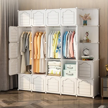 Детский шкаф для одежды, шкаф с полками, шкаф для одежды, пластиковый шкаф для одежды, мебель для спальни, LQXP