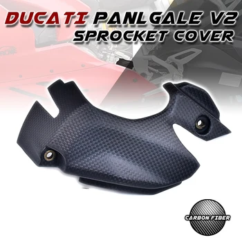 Для Ducati Panigale V2 100% Настоящее углеродное волокно Крышка звездочки Обтекатель Капот Аксессуары для мотоциклов
