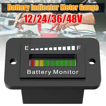 Для измерителя заряда батареи гольф-кара, 48 В, светодиодный индикатор заряда батареи, измеритель уровня заряда батареи, IP65 для клубных автомобилей, вилочных погрузчиков T1Y2