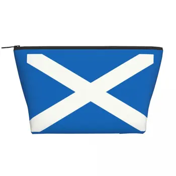 Изготовленная на заказ сумка для туалетных принадлежностей с флагом Шотландии для женщин, органайзер для косметики, коробка для хранения косметики для леди