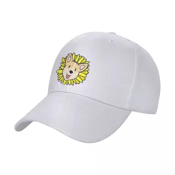 Кепка с подсолнухом для собак Happy Corgi, Бейсбольная кепка, шляпа роскошного бренда, зимняя мужская Женская