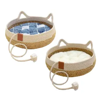 Кошачья кровать Дышащая Удобная подстилка для домашних животных для кошек или маленьких собак в помещении летом