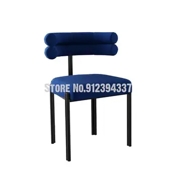 Легкий роскошный простой обеденный стул современный минималистский стул для кафе со спинкой, металлический минималистский арт-дизайнерский стул для дома
