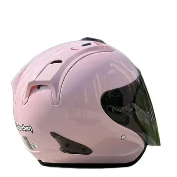 Летний гоночный шлем с открытым лицом, Детский мотоциклетный шлем, одобренный DOT, Женский Полушлем розового цвета Casco Casque Capacete