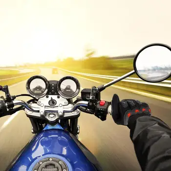 Мотоциклетные перчатки с сенсорным экраном, Ветрозащитные Водонепроницаемые теплые перчатки с мягкой трикотажной подкладкой, нескользящие мотоциклетные перчатки