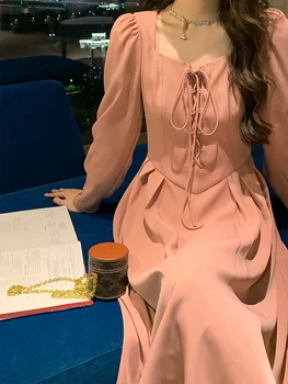 Нежный стиль Носит юбку для чаепития First Love Feeling с нежным розовым французским платьем Kikyo для женщин весной