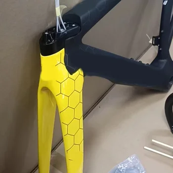 Новейшая велосипедная рама 2023 года Team Yellow Back, карбоновая дорожная велосипедная рама 30 доступных цветов