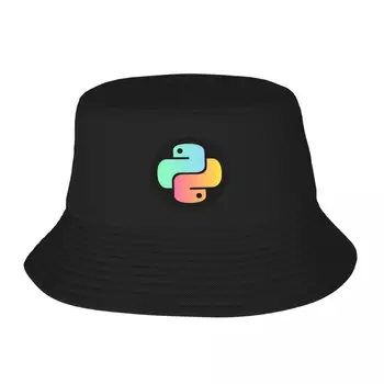 Новое омбре - логотип на языке программирования Python, панама, уличная одежда, Рождественская шляпа, пляжная кепка для женщин, мужская кепка