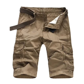 Новые мужские военные шорты-карго, высококачественные брендовые армейские камуфляжные Тактические мужские хлопчатобумажные Свободные повседневные короткие брюки большого размера