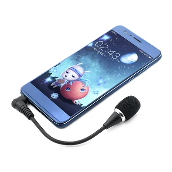 Портативный Мини-разъем 3,5 мм, Гибкий микрофон 17 см, микрофон для мобильного телефона / ПК / ноутбука, Конденсаторный микрофон для ноутбука, Аудиомикрофон