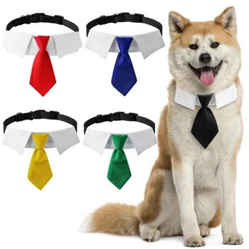 Регулируемый галстук для собак, Праздничный свадебный галстук-бабочка для домашних животных, официальный галстук для ухода за щенками, кошками, Удобный ошейник для костюма для собак, аксессуары для домашних животных