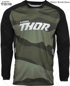 Скоростной спуск Джерси с длинным рукавом X-GODC THOR Mtb Джерси Велосипедные рубашки Внедорожный мотоцикл DH, спортивная одежда для мотокросса, толстовка