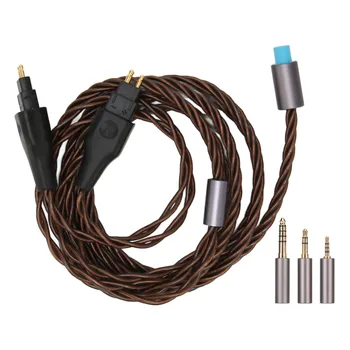 Сменный кабель для наушников 47,2 дюйма Посеребренный медный кабель для наушников Профессиональный звук без потерь 3 в 1 для HD650 для HD580