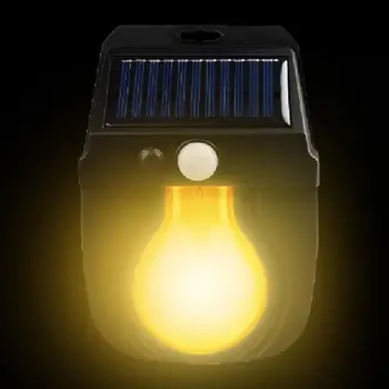 Солнечный вольфрамовый настенный светильник Наружные лампы с датчиком движения, водонепроницаемое солнечное настенное бра с 3 режимами для наружных солнечных светильников-бра