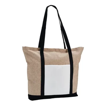 Сублимационная заготовка большой емкости, многоразовая пляжная сумка для покупок, холщовые повседневные женские дорожные сумки через плечо для термопрессования