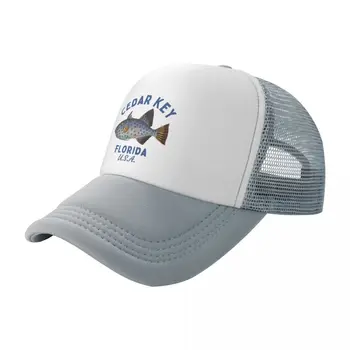 רטרו דגי ארז מפתח פלורידה-כהה טקסט-אי/חוף בייסבול כובע אנימה שמש כובע לילדים של הילדה כובעי גברים